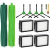 Detetap Parti di Ricambio per iRobot Roomba i1+/i2+/i3+/i4+/i5+/i6+/i7+/i8+/j5+/j6+/j7/j8+/j9+/e5/e6/e7, i & j & e Series Aspirapolvere 1 set Spazzola Rullo | 4 Spazzole Laterali 4 Filtri (non per combo j7+)