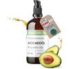 wesentlich. Olio di avocado biologico spremuto a freddo, 100% naturale e vegano, olio nutriente per pelle, capelli e corpo, 100 ml in bottiglia di vetro con dispenser