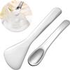 HJZHII 2 spatole cosmetiche, spatole cosmetiche, in acciaio inox, spatole cosmetiche, mini cucchiaio, spatola, crema per gli occhi, applicatore, maschera per la cura della pelle, pala per mescolare