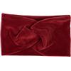 styleBREAKER Fascia per capelli da donna in look di velluto con nodo e fascia elastica fascia per la testa 04026040, colore:Bordò-Rosso