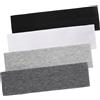 Mooshy 4 fasce elastiche per capelli da donna, colore solido, per sport, corsa, fitness, yoga (nero, bianco, grigio, grigio scuro)