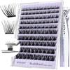 BEYELIAN Ciglia Finte Ciuffetti Autoadesive Riutilizzabili, 100 Pcs D+, Self Adhesive Ciuffetti Extension Ciglia Fai Da Te Ciglia Finte per Uso Personale a Casa (R01)