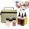 RoseFlower 6 pcs Portatile Bottiglia di Porta Condimento, Porta Sale Olio da Viaggioper Esterni Vaso di Spezie Condimento Trasparente e Bottiglia di aceto Contenitore per Il Trasporto Viaggi Campeggio