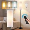 Seruno X Lampade da Terra per Soggiorno, Regolabili Moderna da Tavolo a LED con Telecomando Dimmerabile, Lampada da Terra Bianco da 135 cm, Incluso LED Lampadina 9W per Camera da Letto Decorazione