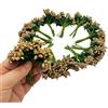 Rikyo 144 pezzi di stami e pistillo di fiori mini artificiali e stelo morbido, bacche minuscole da 20 mm per creare fai-da-te spille per capelli da sposa, decorazioni per torte, corsetto da polso, spilla