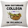 Aconesong Divertente Cuscino Copricuscino per Collega - Regalo di Compleanno, Pensionamento, Addio - Decorazione per Ufficio 45 X 45 CM - Non Disturbare In Ricarica