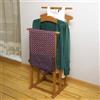 Tatkraft Duke - Indossatore da Camera, Servo Muto per Uomo e Donna, Ometto con Ruote, 1 Gruccia Porta Giacca, portapantaloni, Prodotta in Italia, Ciliegio
