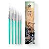 HIMI Set di pennelli a guazzo/Acquerello, 5 Pezzi per Pittura a guazzo ad Olio Acrilico per Viso e Corpo, Bel Regalo, per hobbisti, Bambini e Adulti (Verde, Pennello per Acquerello)