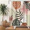 Bovlleetd Botanico Tenda da Doccia 180x180cm Astratto Tropicali Piante Foglia di palma Geometrico Boho Boy Girl Art Decor Impermeabile Lavabile in Poliestere con 12 Ganci per Bagno Vasca da Bagno