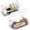 Qivra Set Da 2 Organizzatori per Cosmetici, Organizzatore per Cosmetici con Cassetti, Portaelastici per Capelli, Contenitori Impilabili per Bagno, Camera da Letto e Toeletta