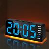 Lafocuse Sveglia Digitale LED con Luce Ambientale, Sveglia da Comodino con Snooze, Luminosità Regolabile, 12/24 Ore, 2 Allarme, Numeri Grandi per Camera da Letto, Scrivania, Soggiorno, Blu