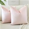 JOTOM Set Di 2 Fodere In Velluto Morbido Solido Fodere Di Cuscino Decorativo Cuscino Fodere Per Cuscini Da Letto Per La Decorazione Della Casa Per Divano Camera Da Letto 60x60 cm(Rosa Baby)