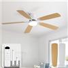 Sofucor 132cm Ventilatore da Soffitto con Luce LED, Dimmerabile 3CCT, Telecomando, 6 Velocità, Timer, Silenzioso Lampada Ventilatore da Soffitto per Soggiorno, Cucina