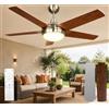 Omdekor Ventilatore da Soffitto con Luce LED, Ventilatori a Soffitto da 132cm con Telecomando, 5 Pale, 6 Velocità, Dimmerabile 3000K-6500K, Ideale per Camere da Letto, Soggiorni, Sale da Pranzo e Ripostigli