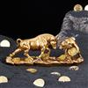 JXCBXJ Statua di toro e orso,Decorazione da tavolo astratta in resina, decorazione del mercato azionario,Un regalo per gestori di investimenti e investitori. (Oro A)
