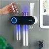iHave Portaspazzolino per bagni, disinfettante e portaspazzolino UV Accessori per il bagno Smart Home, 2 tazze Portaspazzolino elettrico a parete con dispenser di dentifricio Decorazione per il bagno