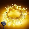 JIMACRO Catena Luminosa a LED Solare, 6M 200LEDs Luci del Petardo, 8 Modalità in Filo di Rame Impermeabili Solari Luci a Grappolo Ghirlanda Decorativa per Passerella Cortile Giardino Via Prato Patio