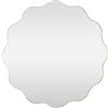 DRW Specchio da parete rotondo in metallo dorato 70x70x1,5 cm