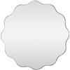 DRW Specchio da Parete Rotondo in Metallo Nero 70x70x1,5 cm