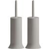 Gedy G-Peter Scopino WC Tortora Chiaro, Misure e Peso: 41X14X14 CM & 0,3 kg, Scopettino WC Realizzato in resine termoplastiche, Scopino Bagno Design di R&S, 2 Anni di Garanzia (Confezione da 2)