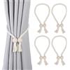 OTraki 4 Pezzi Ferma Tende con Calamite, Fermatenda Magnetici Resistenti per Interni ed Esterni, Ferma Tende con Calamita per Tutti i Tipi di Tendaggi, Beige