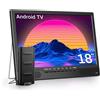 Desobry Smart TV Android da 18 pollici Piccola Televisione portatile con
