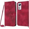 Netany Cover per Xiaomi Mi 12 Pro / 12S Pro con Cordino, Flip Portafoglio Custodia in Pelle, [2 Porta Carte][Magnetica],Custodia Libro Antiurto Cover con Laccio per Xiaomi Mi 12 Pro / 12S Pro (Rosso)