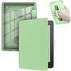 GIOPUEY Cover Compatibile con Kobo Clara Colour/Clara BW/Clara 2E, Flip Pelle + PC TPU Trasparente Case con Cinturino Guscio Rigido Posteriore - Green