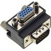 Keple Adattatore VGA Ad Angolo Retto Di 90 Gradi, Accoppiatore Di Estensione Da Maschio A Femmina A 15 Pin, Adattatore Angolato Da Maschio A Femmina VGA A 15 Pin Per Montaggio A Parete, TV, Monitor