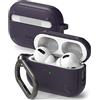 Ringke Onyx Compatibile con Cover AirPods Pro 2, Custodia Antiurto Robusta Strutturato TPU con Moschettone Portachiavi - Deep Purple Viola
