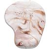 ITNRSIIET Tappetino per Mouse con Comodo GEL Supporto per Il Polso,Gaming Tappetino Mouse Ergonomico, base antiscivolo in PU, per Computer e Laptop, Marmorizzazione in oro rosa