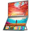 COOLHOOD Doppio Monitor Portatile 18.5 Pollici, Doppio Schermo Portatile con fori VESA, Angolo di Visualizzazione/Supporto Regolabile per PC Portatile (Mac Wins)