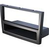 Audioproject A142 - Mascherina-2-DIN a 1 DIN universale per autoradio compatibile con: OPEL Corsa C Combo Omega B Vectra C Meriva SUZUKI Ignis nero