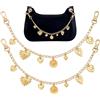 PH PandaHall 2pz Catena Decorativa per Borsa Oro 32cm Catene per Borse con Ciondolo a Forma di Cuore Catena di Estensione di Ricambio per Borsa a Spalla Donna