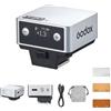 Godox IT20 F IT20F Mini Camera Flash Compatibile con telecamere Fuji, TTL Godox Flash, 700 + Full Power, 1.5s tempo di riciclo, ricarica USB-C, con diffusore magnetico e filtro -Black