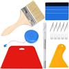Eruinfang Kit di strumenti per carta da parati Strumenti per avvolgere il vinile Taglierina per carta da parati Professionale Strumento più liscio con strumento di rifilatura Spatola in feltro per carta da