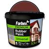 FARBEX Vernice Gommata Liquida Impermeabilizzante - Rivestimento Elastico per Interni/Esterni su Cemento, Legno, Metallo e Piastrelle, 3,5 kg Rosso marrone - Protegge da Umidità e Crepe
