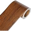 YENHOME Bordi Adesivi per Pareti Effetto Legno Marrone 7.6x1500cm Bordi Pannelli Adesivi Bordo Adesivo per Pareti Legno per Mobili Carta da Parati Mobili per la Riparazione Pavimento Porte Linee