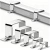 mawmuaw 20 Pezzi Quadrato Tubo Morsetto 20x20 mm Supporto per Tubo Quadrato a Forma di U Puntone Connettore in Acciaio Inox 304 Staffa per Tubi Quadrati per Cavi Tubi Porte Finestre Ringhiere