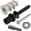 AERZETIX - Kit di fissaggio per cartongesso: 60 tasselli Ø13x22 mm con strumento di posa + 60 viti per legno Ø3,5x25 mm + 60 rondelle larghe M4 + 1 punta a cacciavite PZ2 (1/4x25 mm)