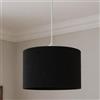 CGC Lighting CGC - Paralume moderno in velluto, 30 cm, per lampada da tavolo, camera da letto, sala da pranzo e salotto (velluto a coste nero)