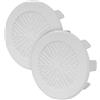 Repa Market 100-125 mm, 2 griglie di ventilazione rotonde, in plastica, colore bianco, griglia di ventilazione interna, per condotto di scarico, per tubi di ventilazione, garage, griglia di