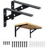 Mooche Set di 2 staffe triangolari (150 x 110 x 20 mm, nero) - Consolle per scaffali, mensole e mensole