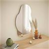 Dmora - Specchio Megrez, Specchiera, Articolo d'arredo a muro, Decorazione con specchio, 40x2h72 cm, Nero