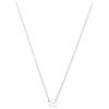 LUXENTER Collana Alphabet finitura argento - Lettera S, Mediano, Metallo, Senza pietra preziosa