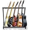 Ejoyous Espositore per chitarre, supporto per archiviazione per chitarre universali a 5 vie Supporto per l'organizzazione Supporto per Chitarra Multiplo con copertura in gomma morbida (5 modi)