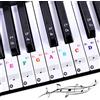 XPOOP Adesivi per Pianoforte Adesivi Colorati per Tastiere 88/61/49/37 Rimovibili Adesivi per Tastiera di Pianoforte Tasti Note Adesivo per Tasti Neri e Bianchi