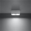 Applique Rettangolare da soffitto 2xGU10 QUAD in alluminio