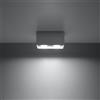 Applique Rettangolare da soffitto 2xGU10 QUAD in alluminio