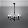 Lampadario a sospensione 5xE14 MINERWA 5 in acciaio